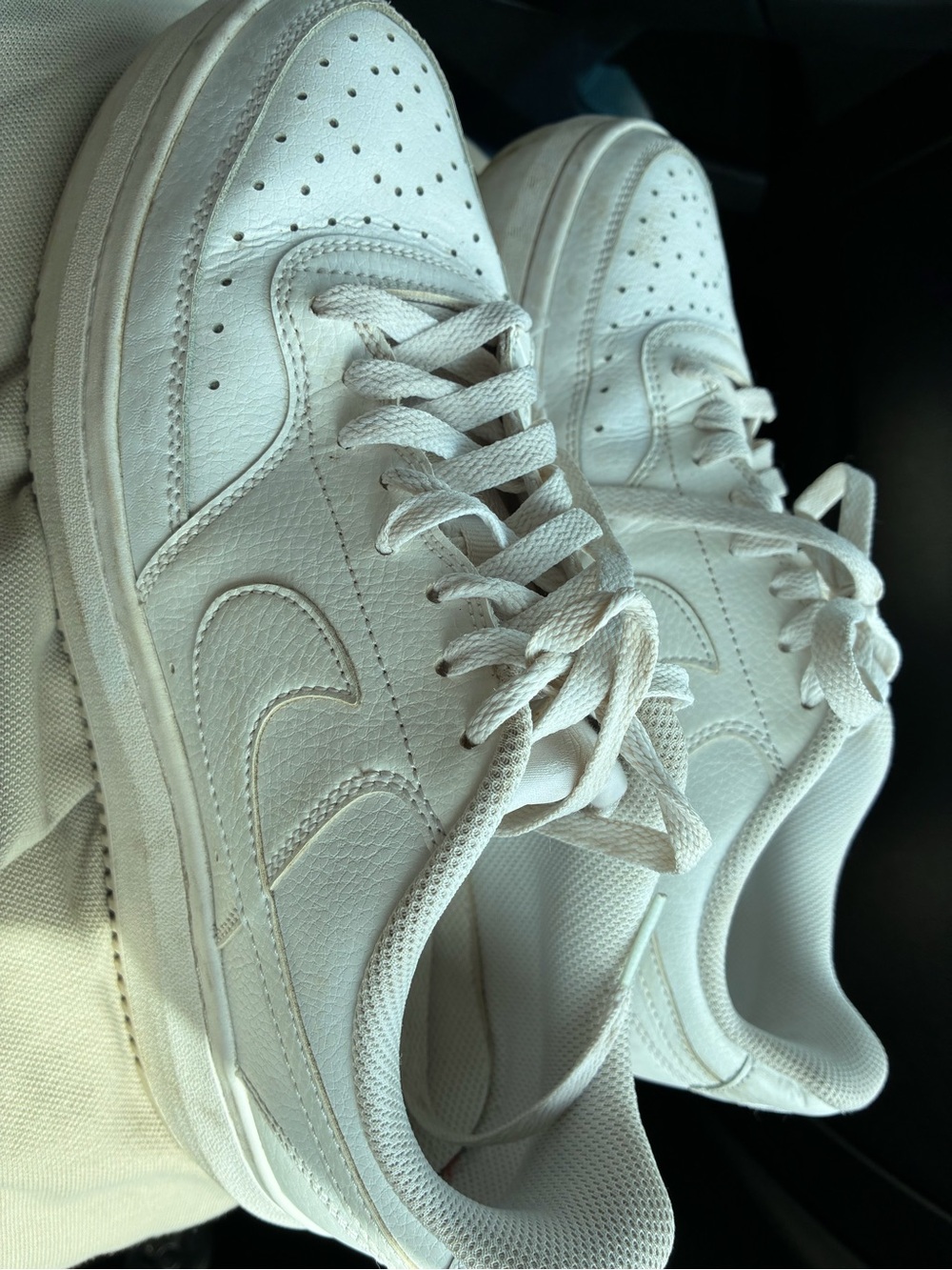 Nike White platform Air Force 1s